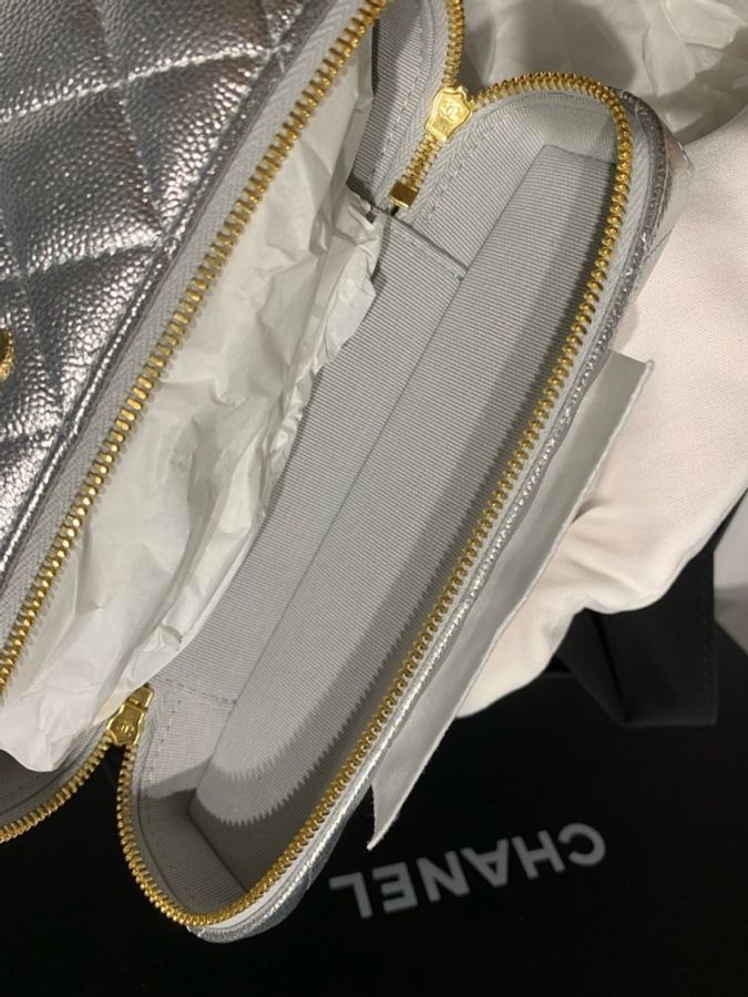 Chanel 香奈兒 26A 銀色金扣 lp 飯盒包 芯片款-6