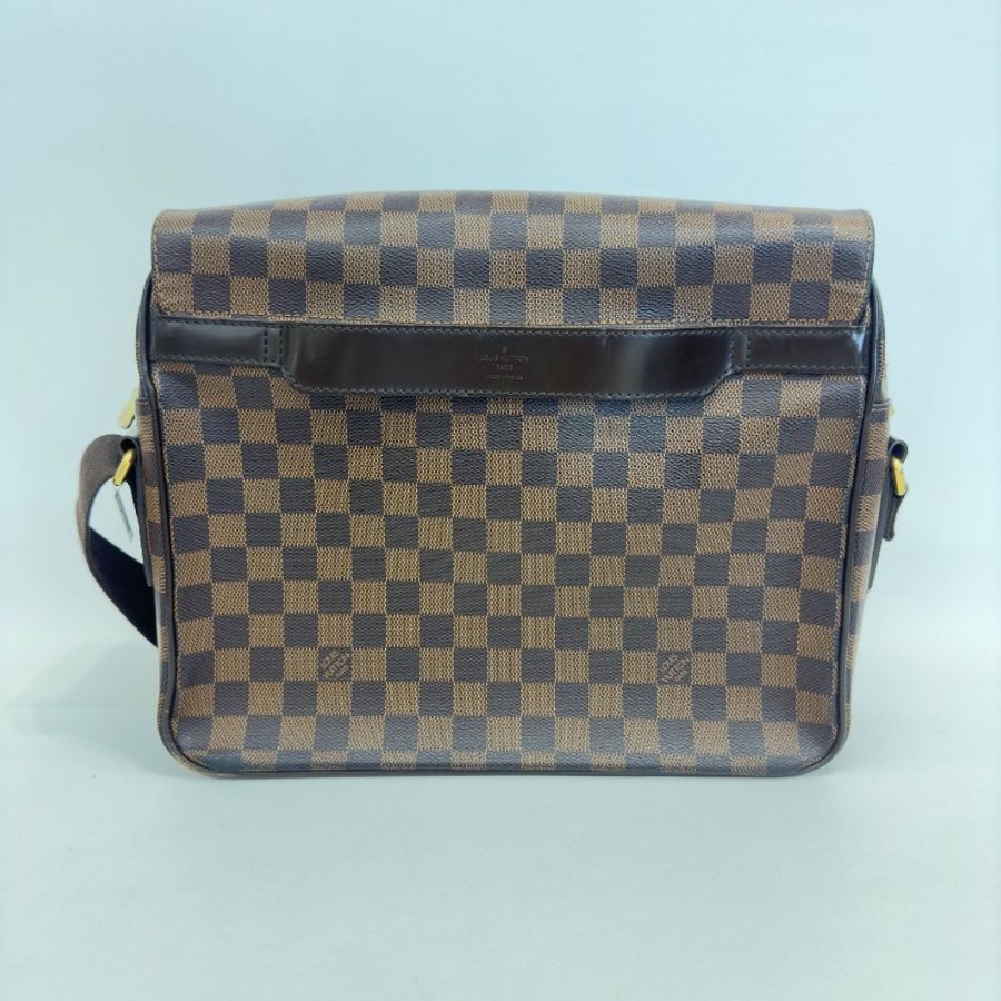 Louis Vuitton/路易威登棕棋盤格翻蓋公文郵差包-1