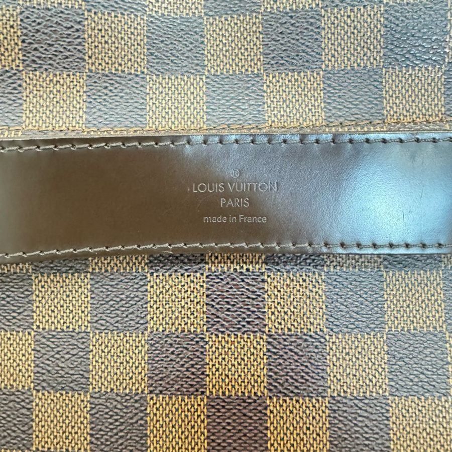 Louis Vuitton/路易威登棕棋盤格翻蓋公文郵差包-8