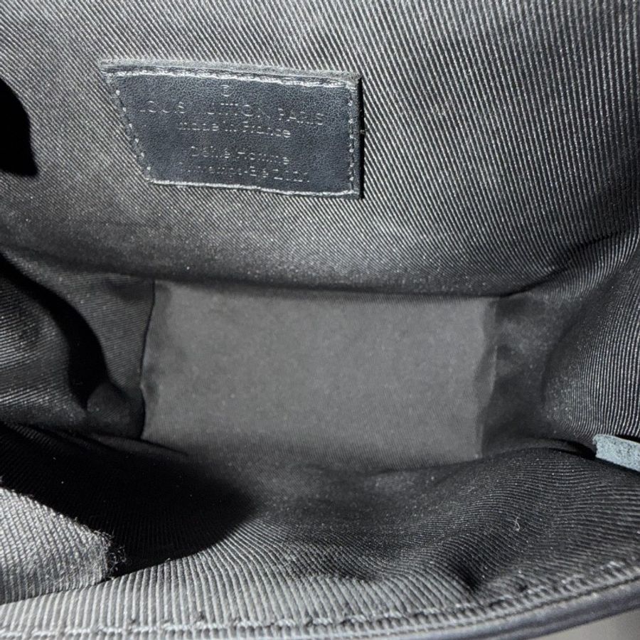 Louis Vuitton/路易威登老花拼黑色配皮21ss秀款稻草人系列雙肩包-7