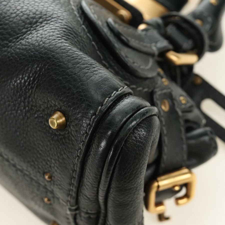 【日本直送】Chloe Mini Paddington 手提包,黑色、銀色、金色皮革,正品編號 183688M-14