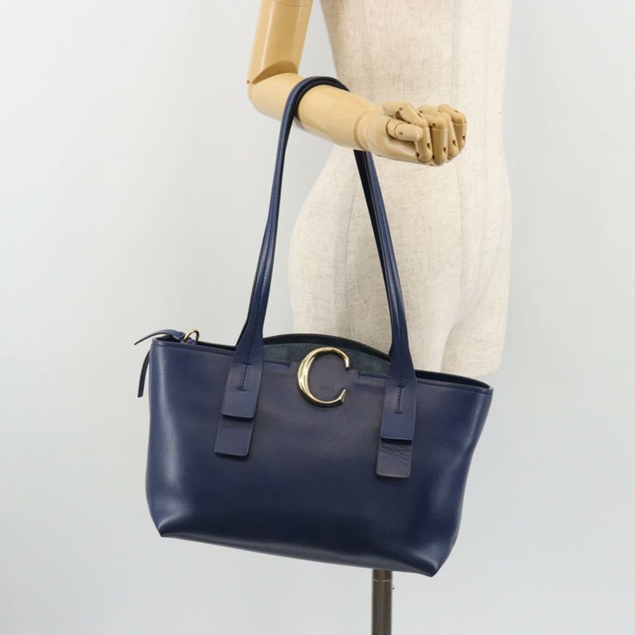 【日本直送】Chloe 手提包 皮革 藍色 金色 正品 184989A-23