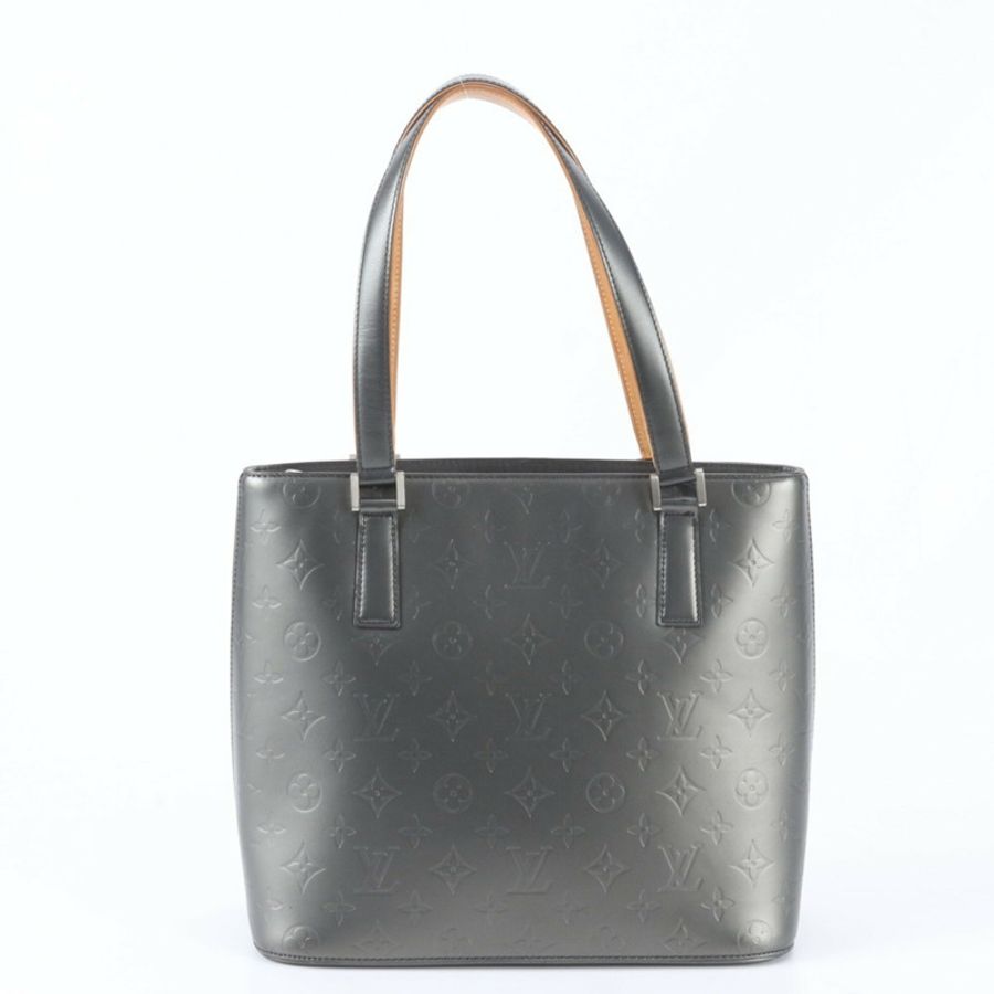 路易威登 Monogram Matte Stockton Noir M55112 皮革手提包/單肩包(女士)-0