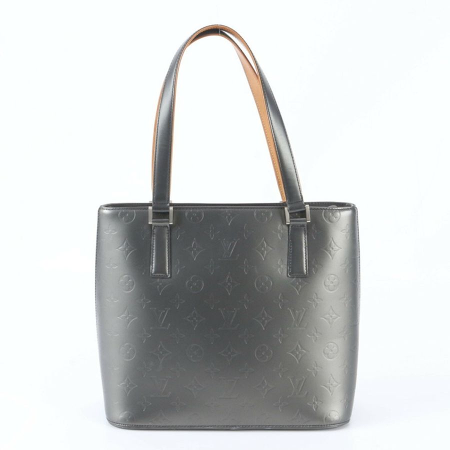 路易威登 Monogram Matte Stockton Noir M55112 皮革手提包/單肩包(女士)-2