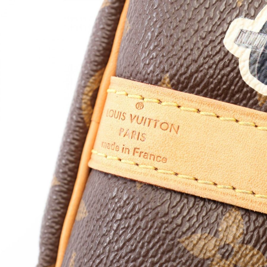 路易威登 Speedy Bandouriere 30 手提包 M43231 Monogram World Tour 棕色-3