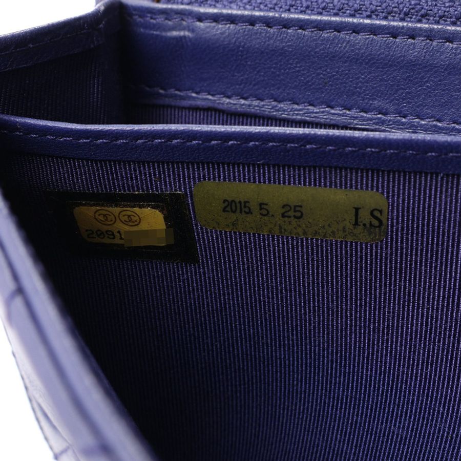 紫色 羊皮 釦式長夾 銀扣【CHANEL 香奈兒】 A50096-5