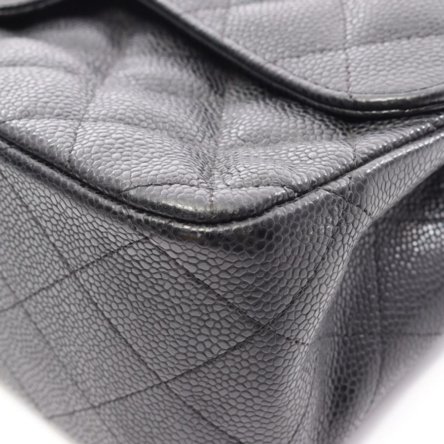 香奈兒 Jumbo Matelasse 30 經典雙蓋單肩背包 A58600 小牛皮 金五金-9