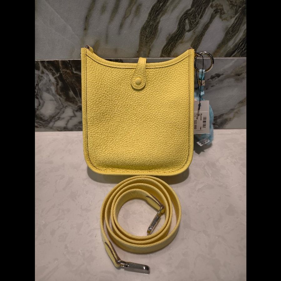 hermes minieve琥珀黃銀扣-1