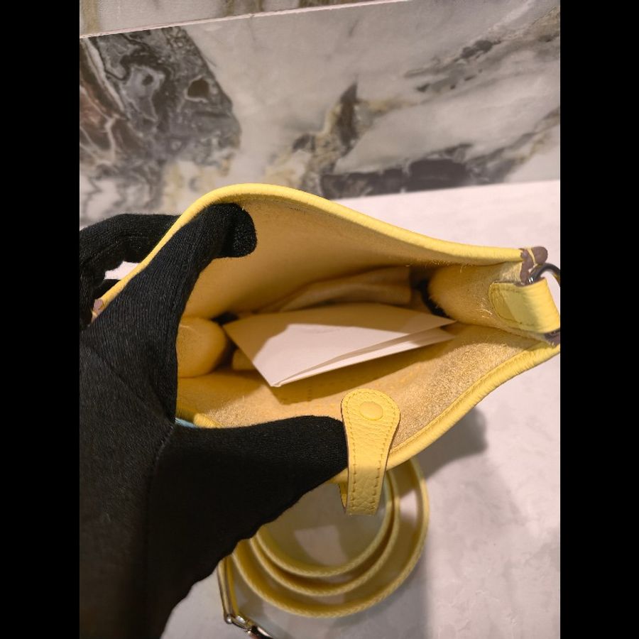 hermes minieve琥珀黃銀扣-3