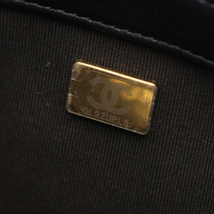 香奈兒 (CHANEL) 絎縫全蓋鏈條肩背包,羊皮材質,黑色,金色五金,二手女款-4