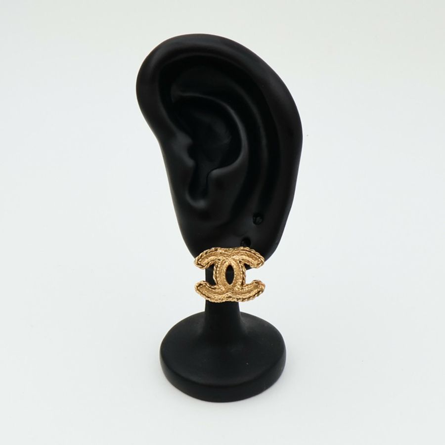 CHANEL 金屬CC Logo Earrings耳環-8