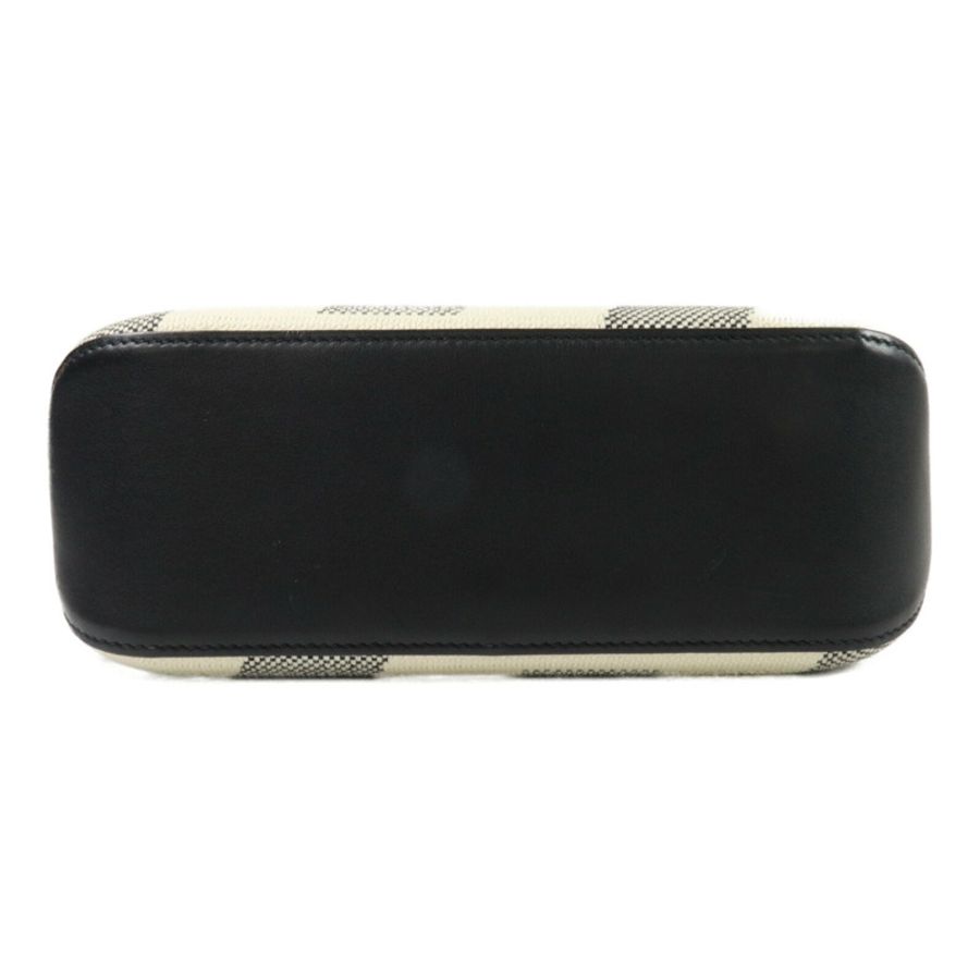 HERMES 帆布Cabas H En Biais 27手挽肩背兩用袋Noir-3