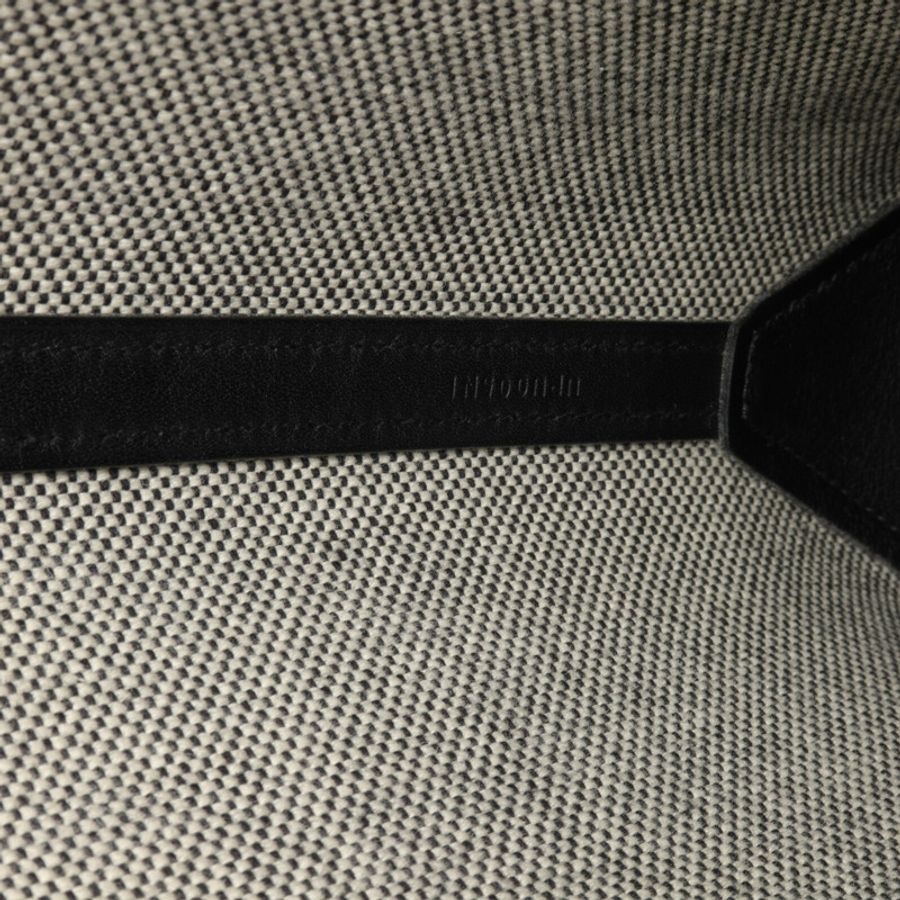 HERMES 帆布Cabas H En Biais 27手挽肩背兩用袋Noir-6