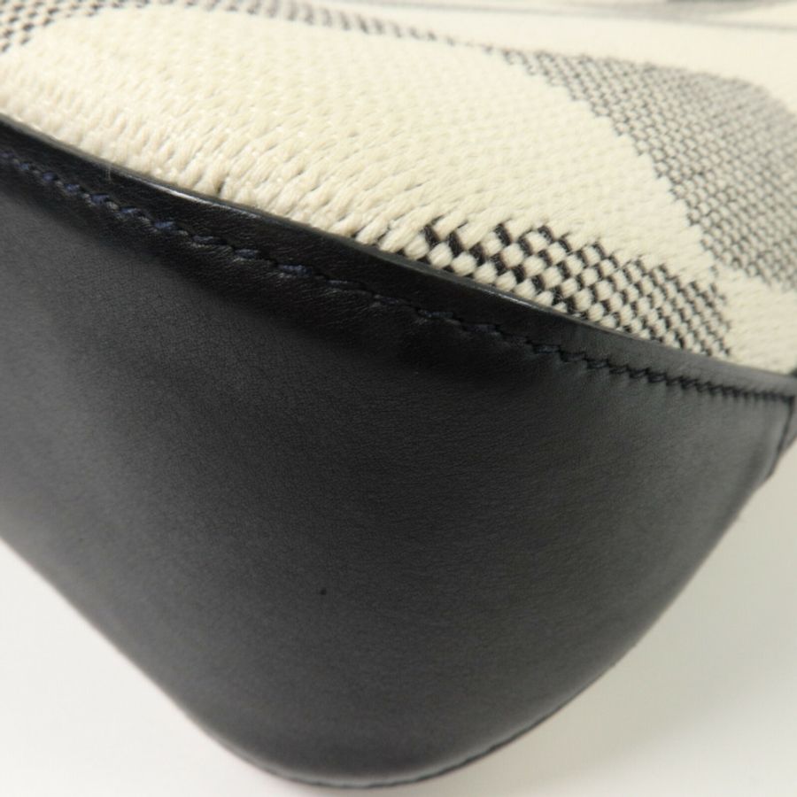 HERMES 帆布Cabas H En Biais 27手挽肩背兩用袋Noir-11