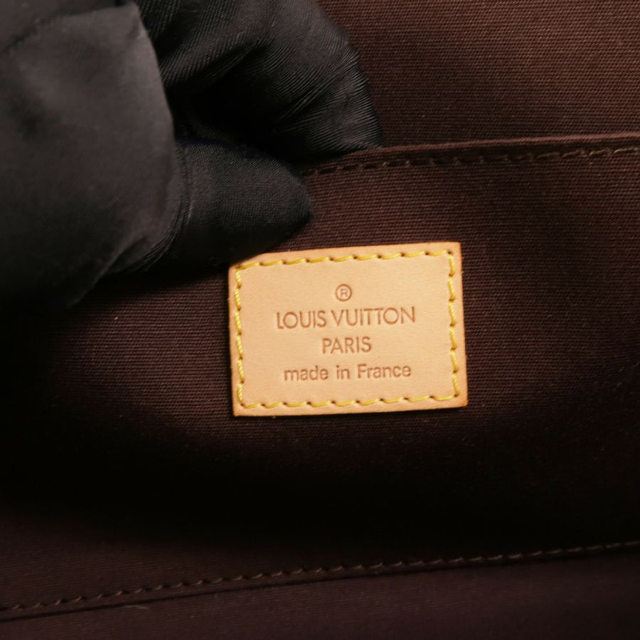 LOUIS VUITTON Vernis Roxbury Drive金扣手挽肩背兩用袋酒紅色-7