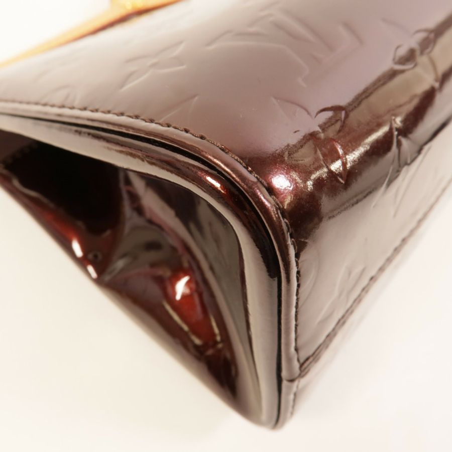 LOUIS VUITTON Vernis Roxbury Drive金扣手挽肩背兩用袋酒紅色-11