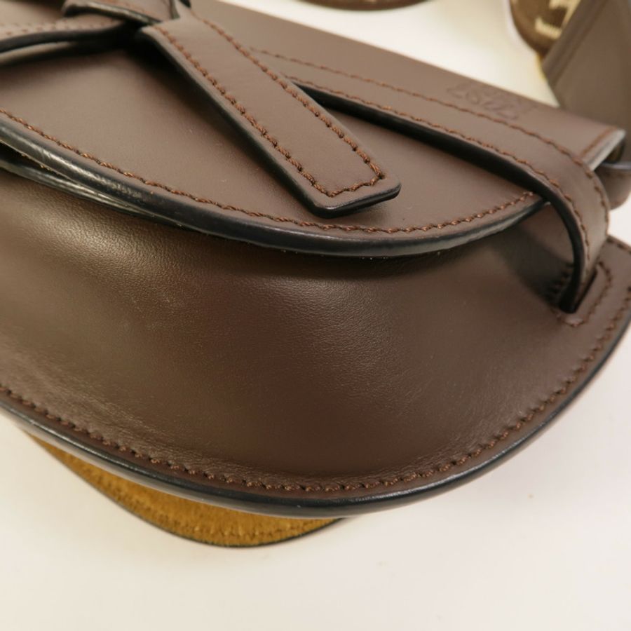 LOEWE 牛皮皮革Mini Gate肩背袋-12