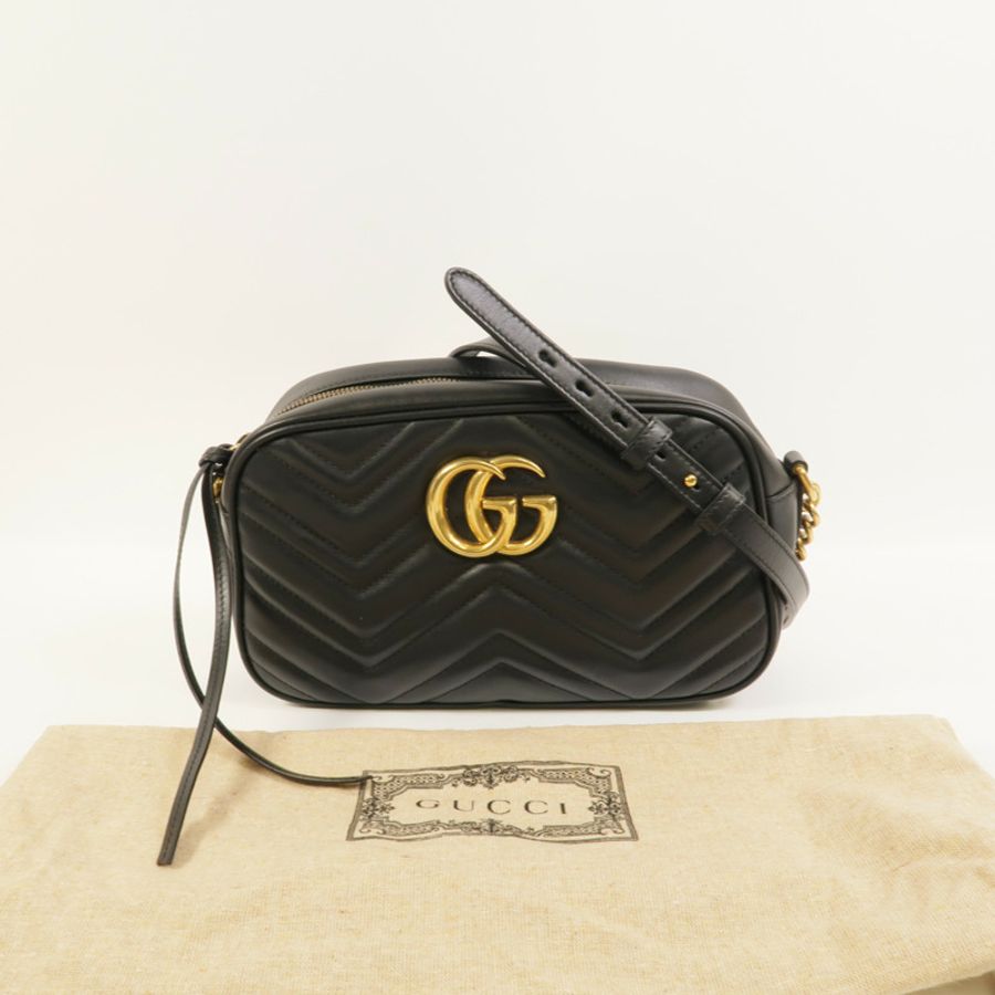 GUCCI 牛皮皮革GG Marmont肩背袋-9