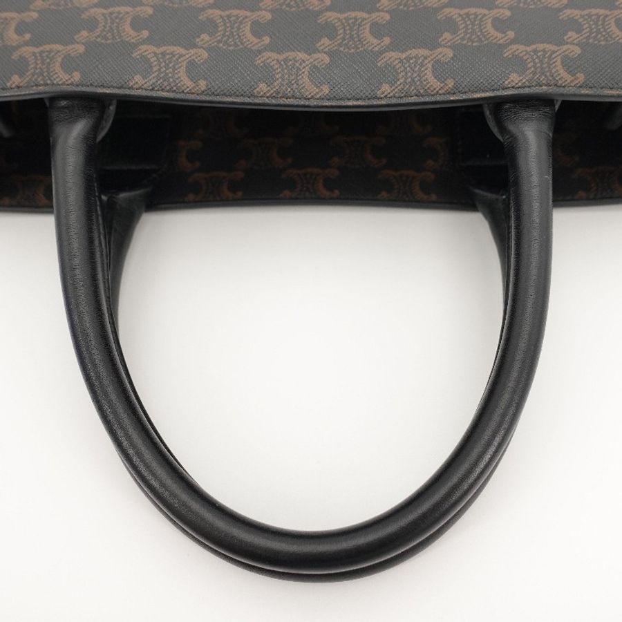 Celine Cabas 白字 棕色老花琴譜 托特-14