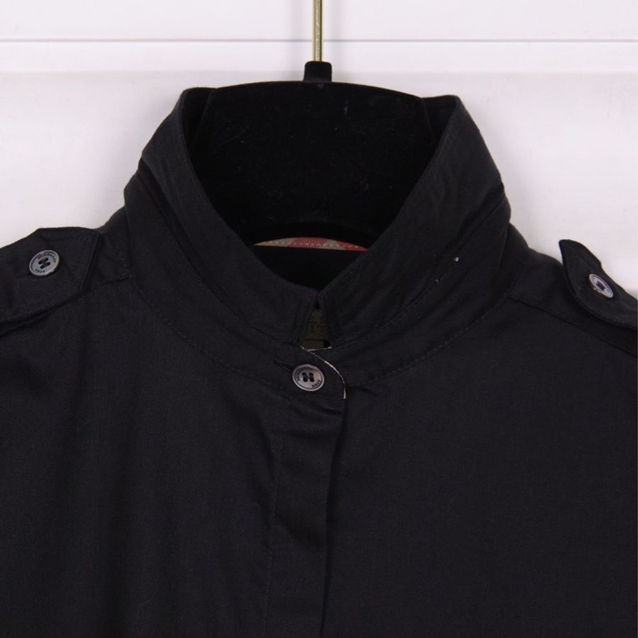 Burberry黑色内里格纹衬衫上衣外套-34