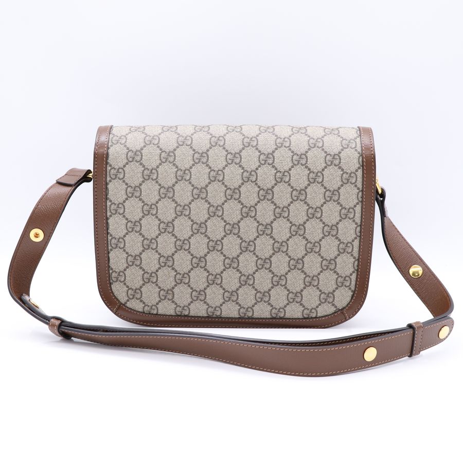 Gucci 古馳 1995馬銜扣 棕色 肩背包-5