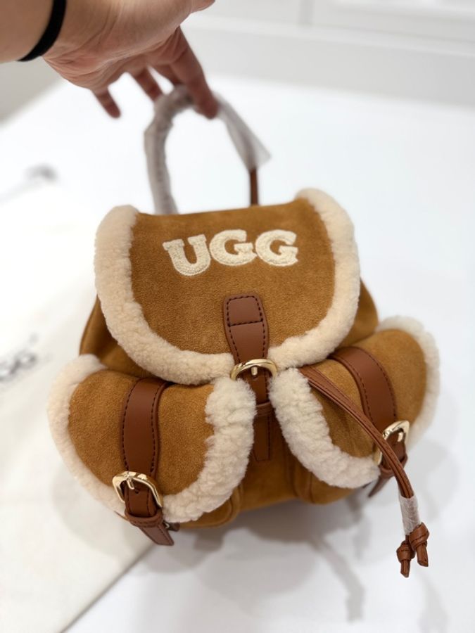 《仙闆名牌精品》澳洲 OZWEAR UGG 羊毛 羊皮 後背包 肩背包 手提包-11