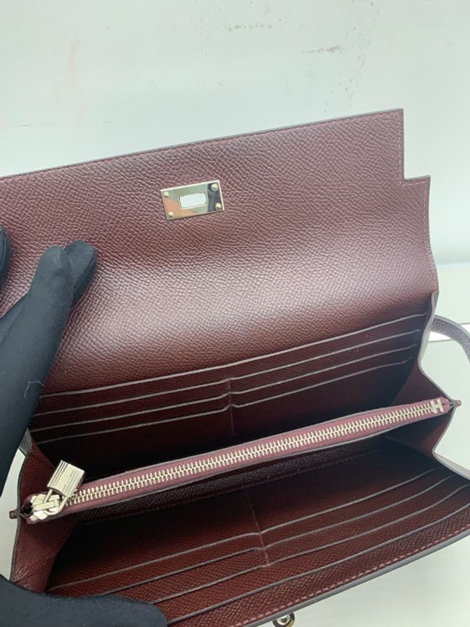Hermes kelly long wallet 馬鞍紅-5