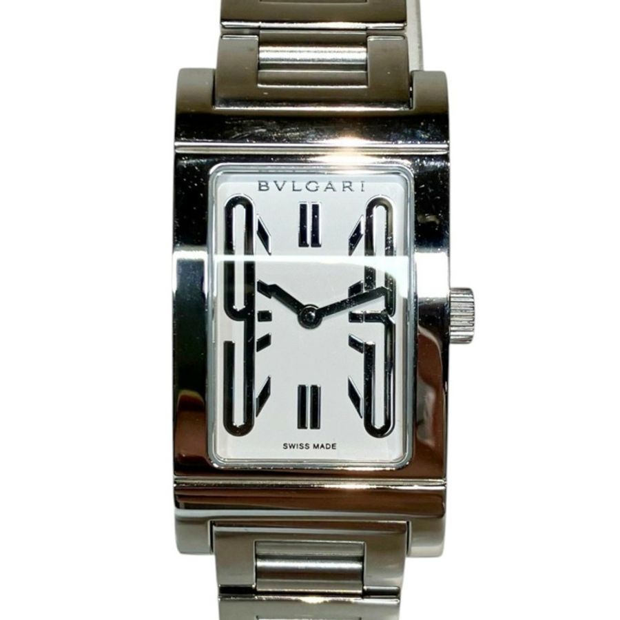 寶格麗 (Bulgari) BVLGARI 腕錶,總重 74 克,不鏽鋼材質,石英機芯,白色錶盤,型號 RT39S-0