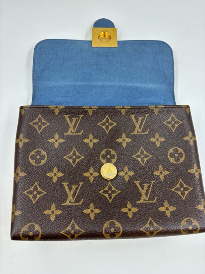路易威登/Louis Vuitton M44321 藍色鎖頭包 芯片款-8