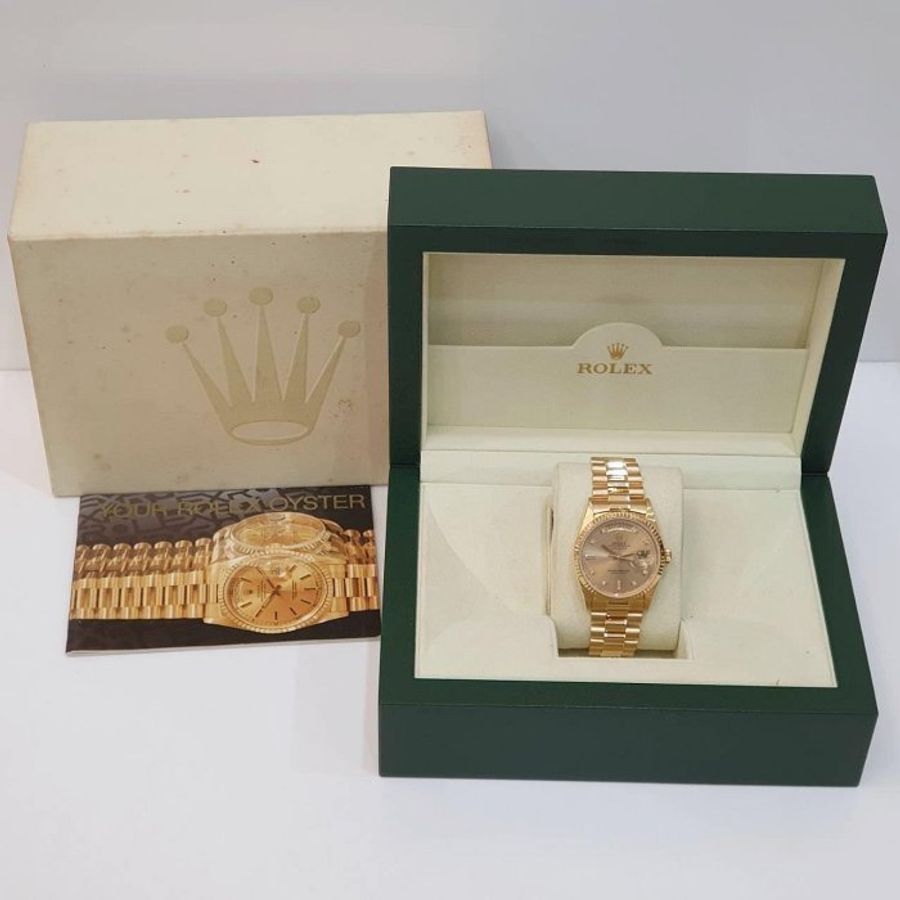 【大眾名錶】ROLEX 勞力士 18238 Day-Date 18K金 6.9T鑽面 錶徑36mm W字頭 自動上鍊 G213-9