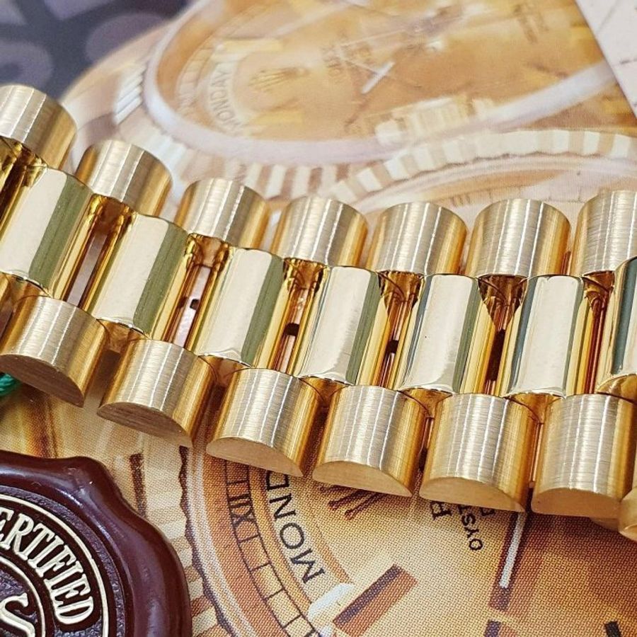 【大眾名錶】ROLEX勞力士 18238 Day-Date 18K金 金十鑽 6.9T鑽面 台灣AD 大眾名錶B1064-7