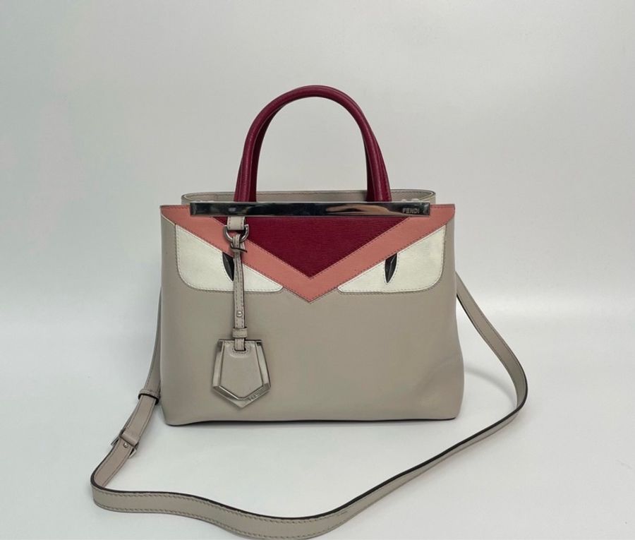 🩷 FENDI 小怪獸 Monster 2Jours 拼色手提肩背包-0