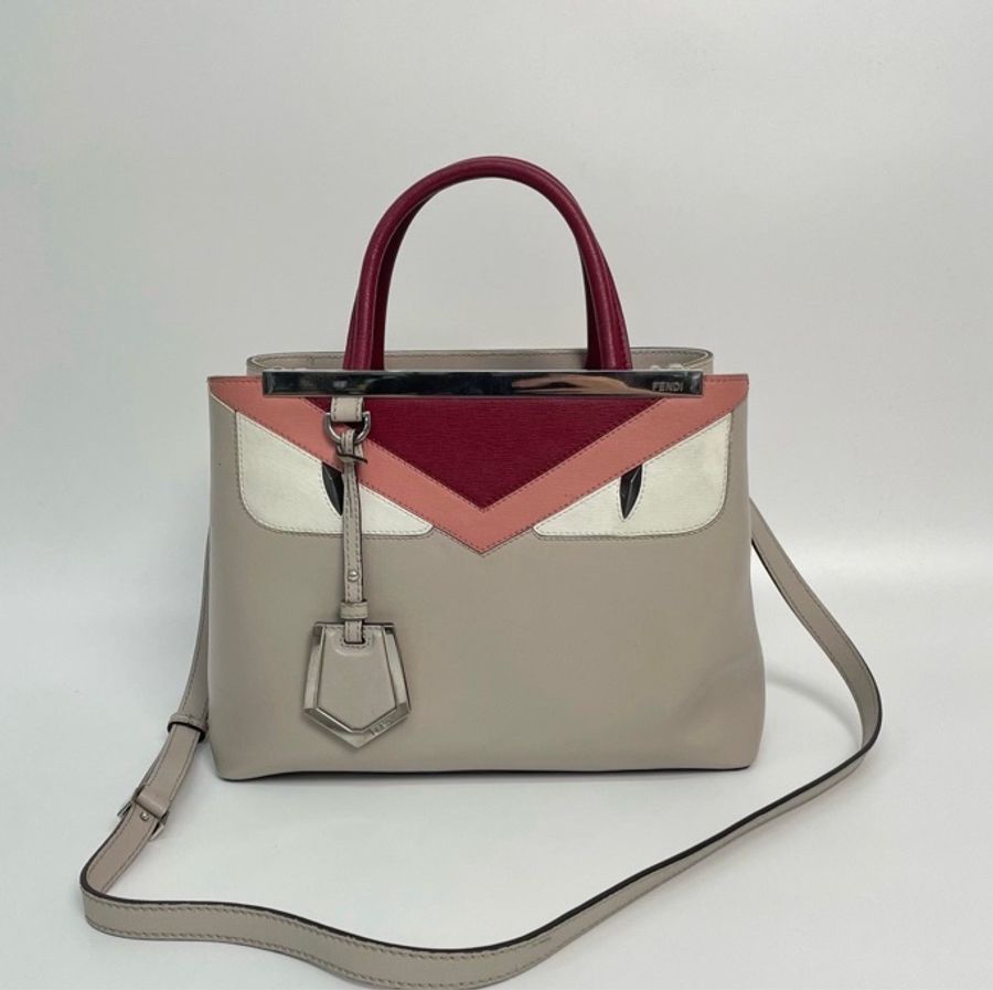 🩷 FENDI 小怪獸 Monster 2Jours 拼色手提肩背包-5