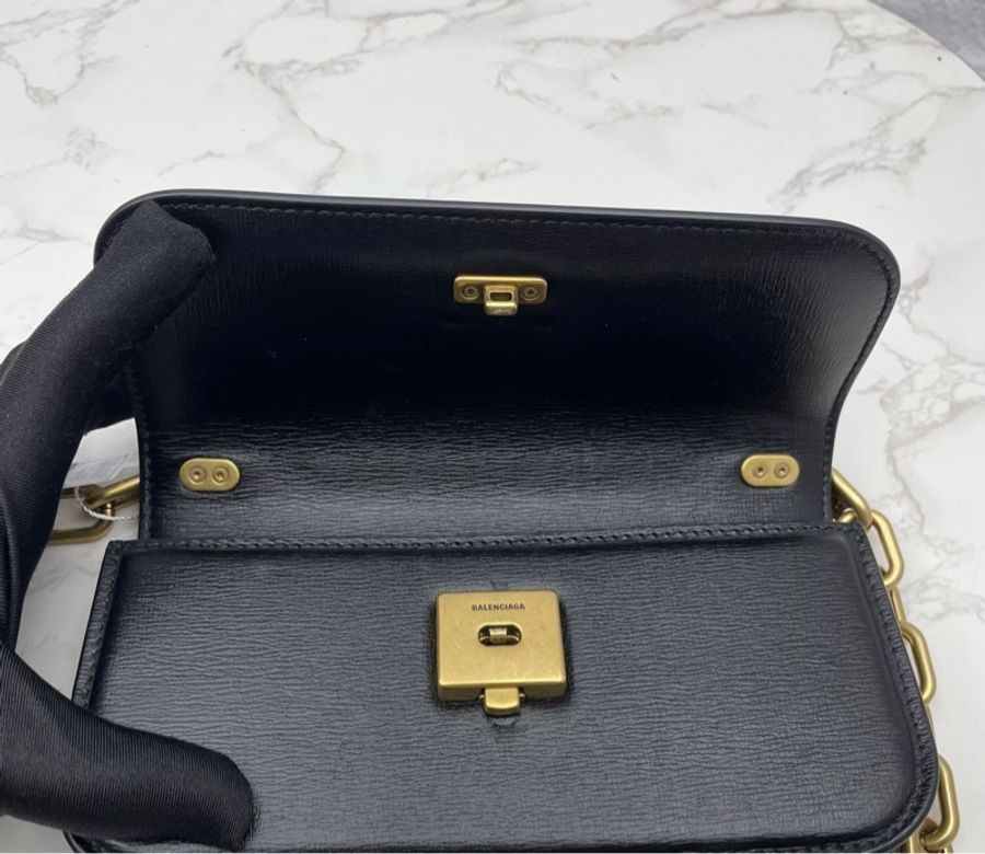 🖤 BALENCIAGA Gossip 法棍包 黑金配色|肩背・斜背・腋下三用-9
