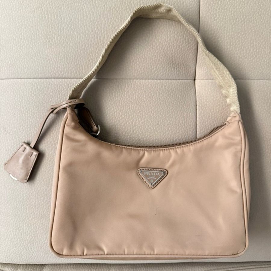 PRADA 1NE515 米色Re-Edition 2000 (HOBO尼龍 迷你手袋)-10