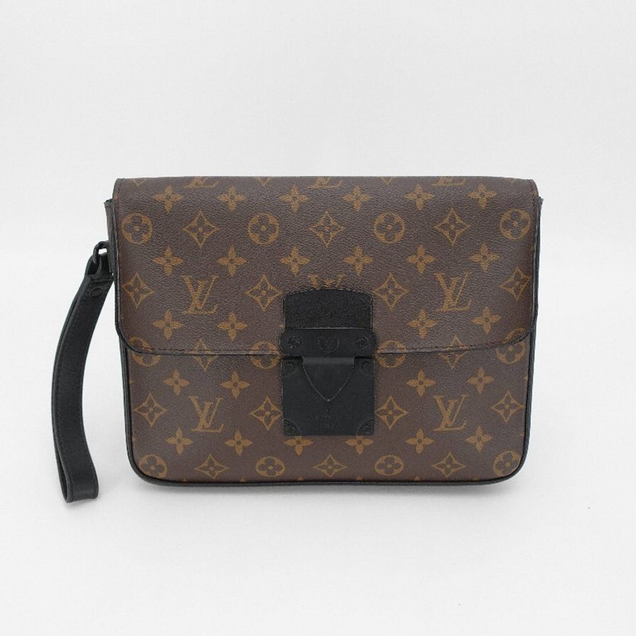 Louis Vuitton 老花黑扣slock pochette手包-0