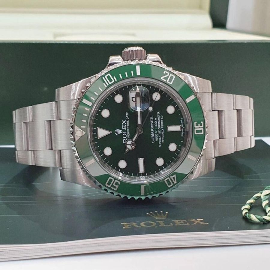 【大眾名錶】ROLEX 勞力士116610LV Submariner潛航者 2013/07卡 停產款 綠面 綠水鬼 錶徑40mm 自動上鍊 B1365-2