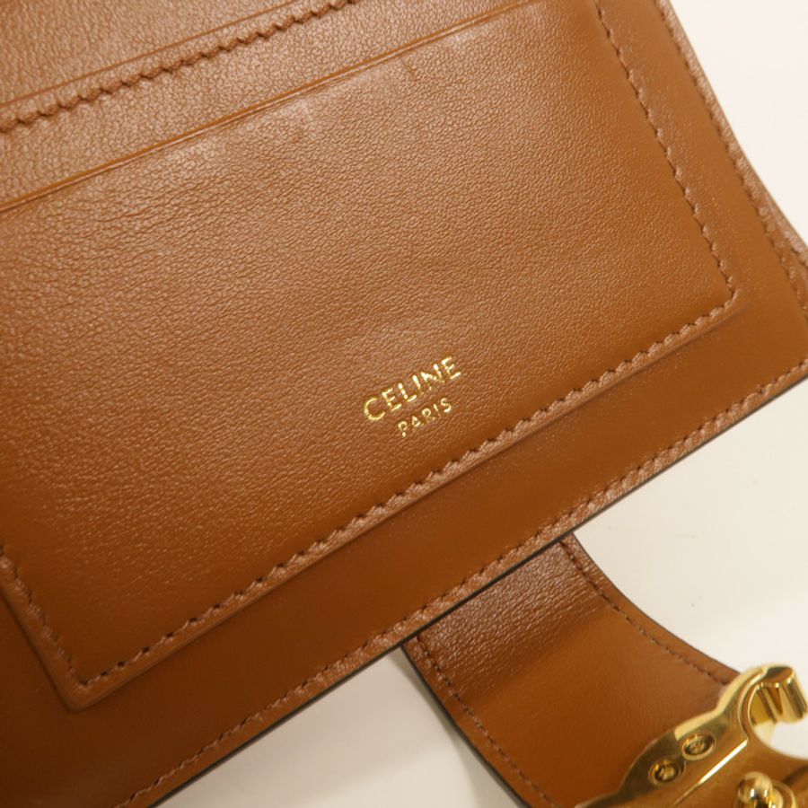 CELINE 牛皮皮革Medium Strap Wallet Nino錢包-11