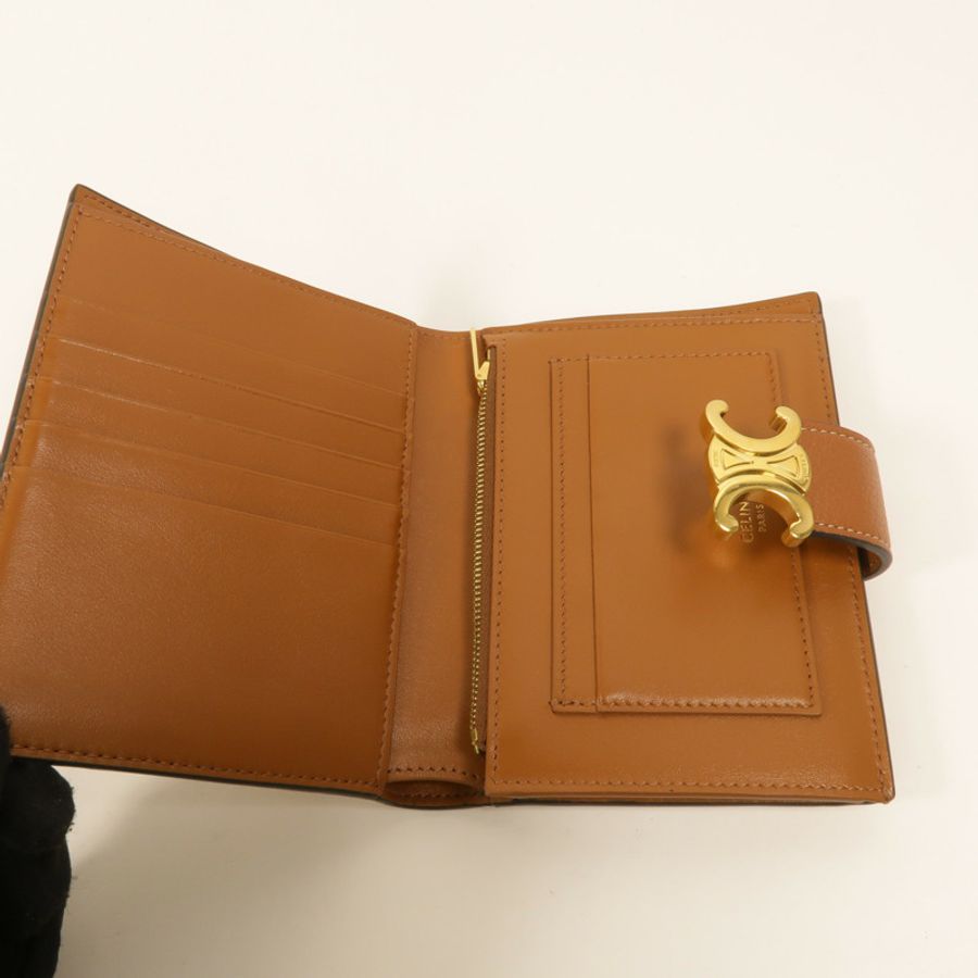 CELINE 牛皮皮革Medium Strap Wallet Nino錢包-12