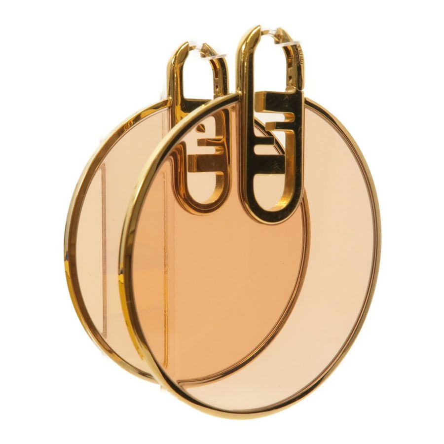 FENDI 金屬/Plexiglass FF Logo Earrings耳環-2