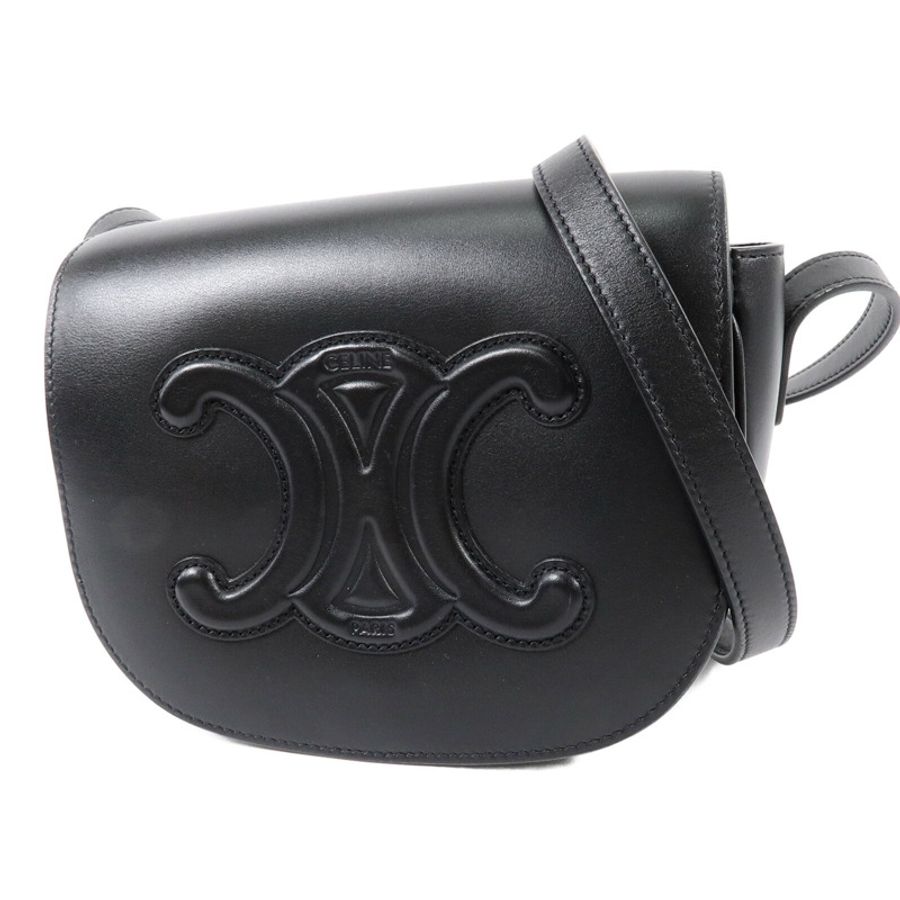 CELINE 牛皮皮革Folco Cuir Triomphe肩背袋-2