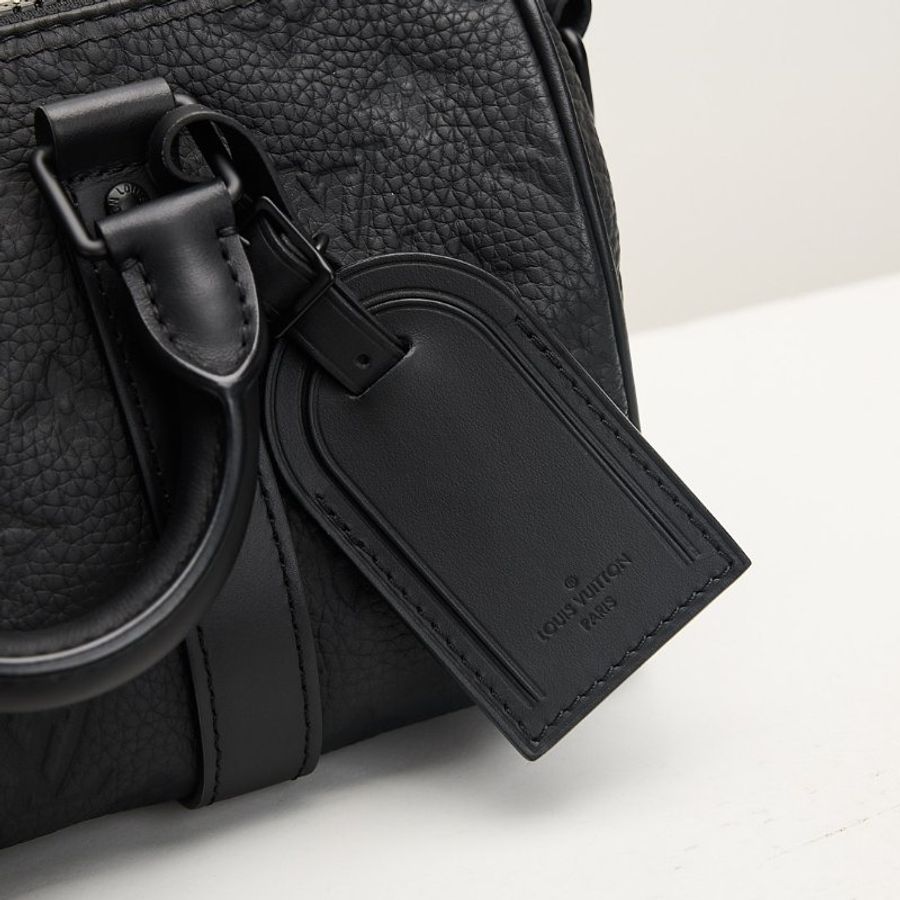 二手Lv Keepall Bandoulière 25 波士頓包/黑/晶片款-8