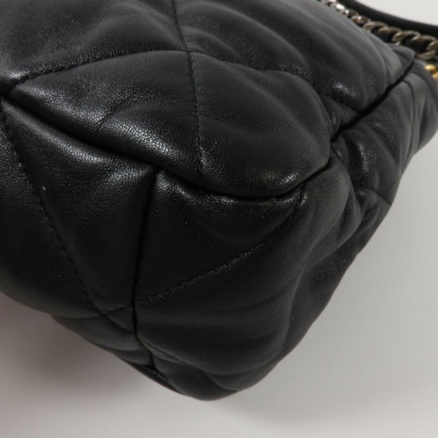 CHANEL 羊皮皮革Chanel 19 Large鏈帶手挽肩背兩用袋-12