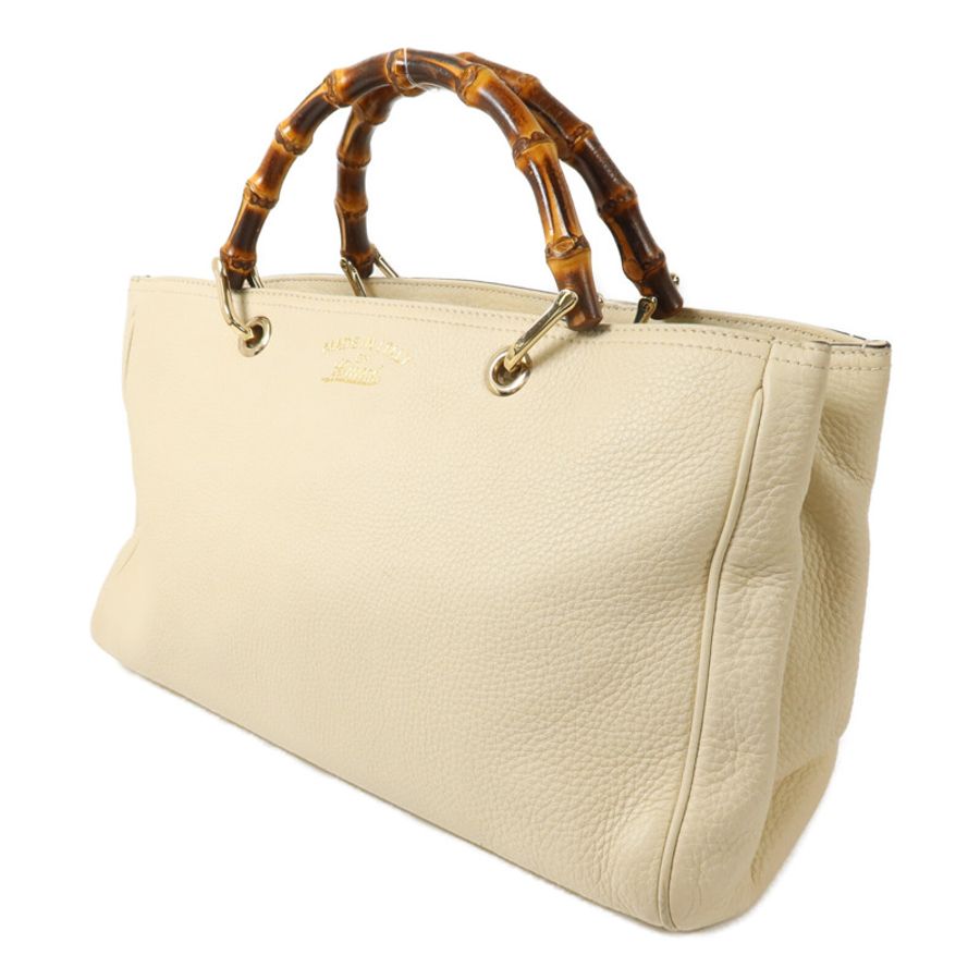 GUCCI 牛皮皮革Bamboo Shopper手挽肩背兩用袋-3