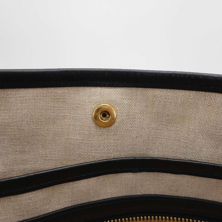 Celine 黑色老花金扣凱旋門tote-9