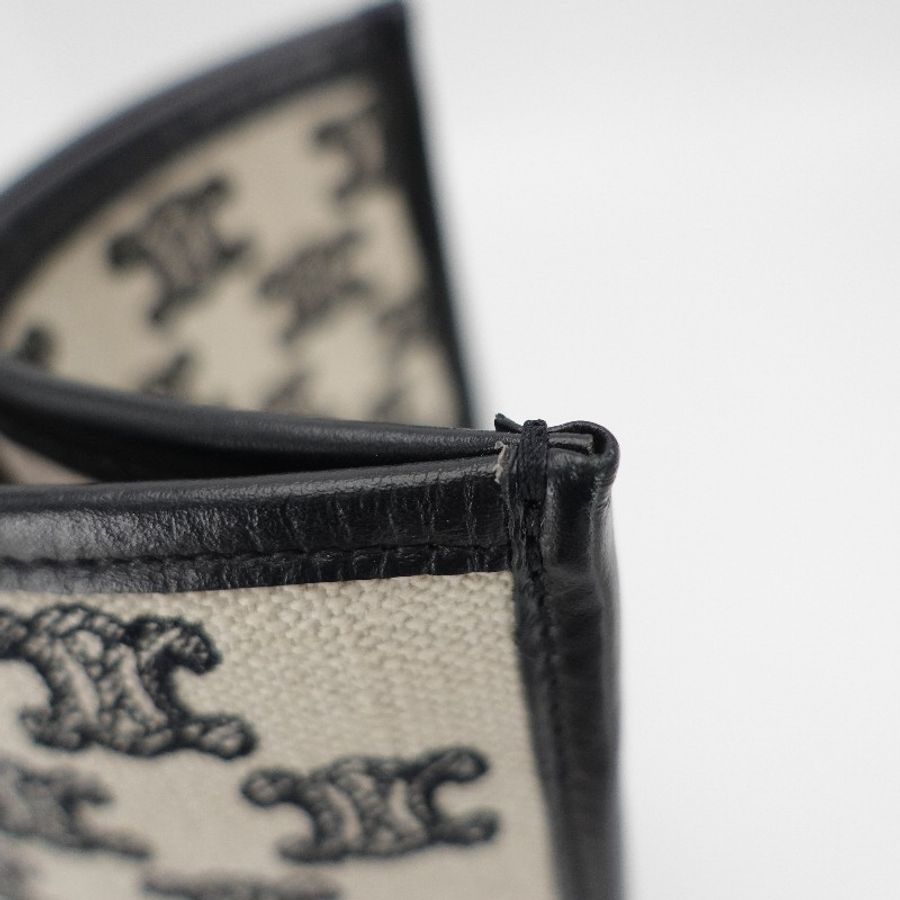 Celine 黑色老花金扣凱旋門tote-16