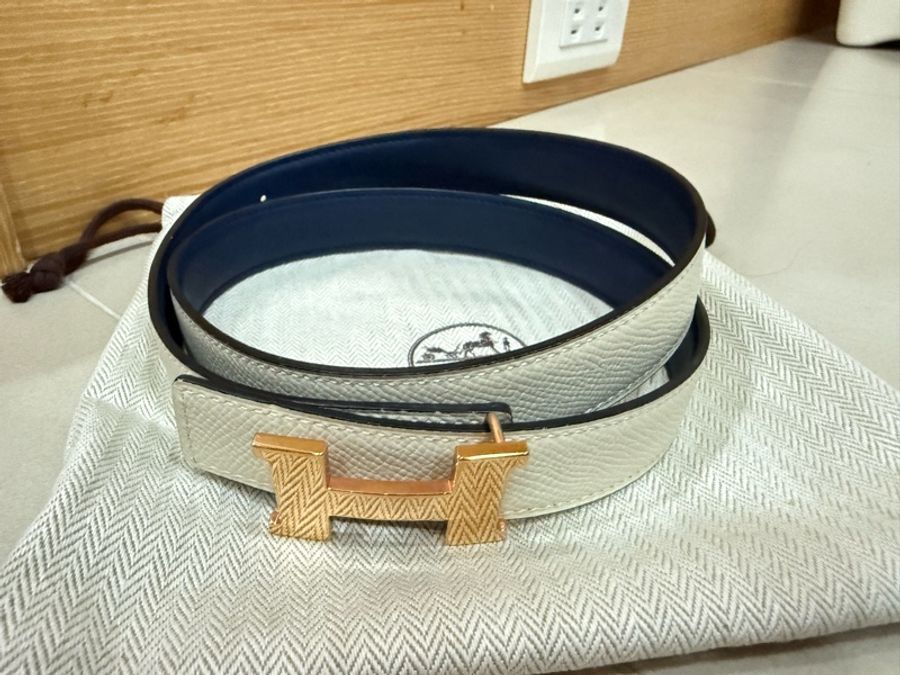 Hermès 雙色面兩用腰帶-5