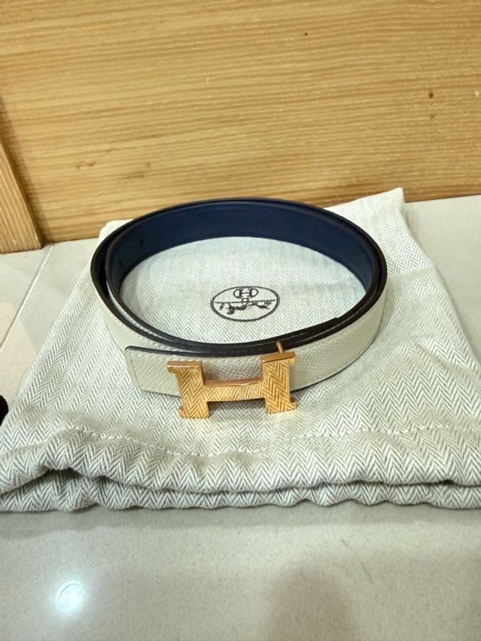 Hermès 雙色面兩用腰帶-37