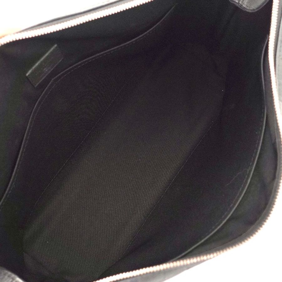 Louis Vuitton 黑色銀扣棋盤格壓印牛皮郵差包-24