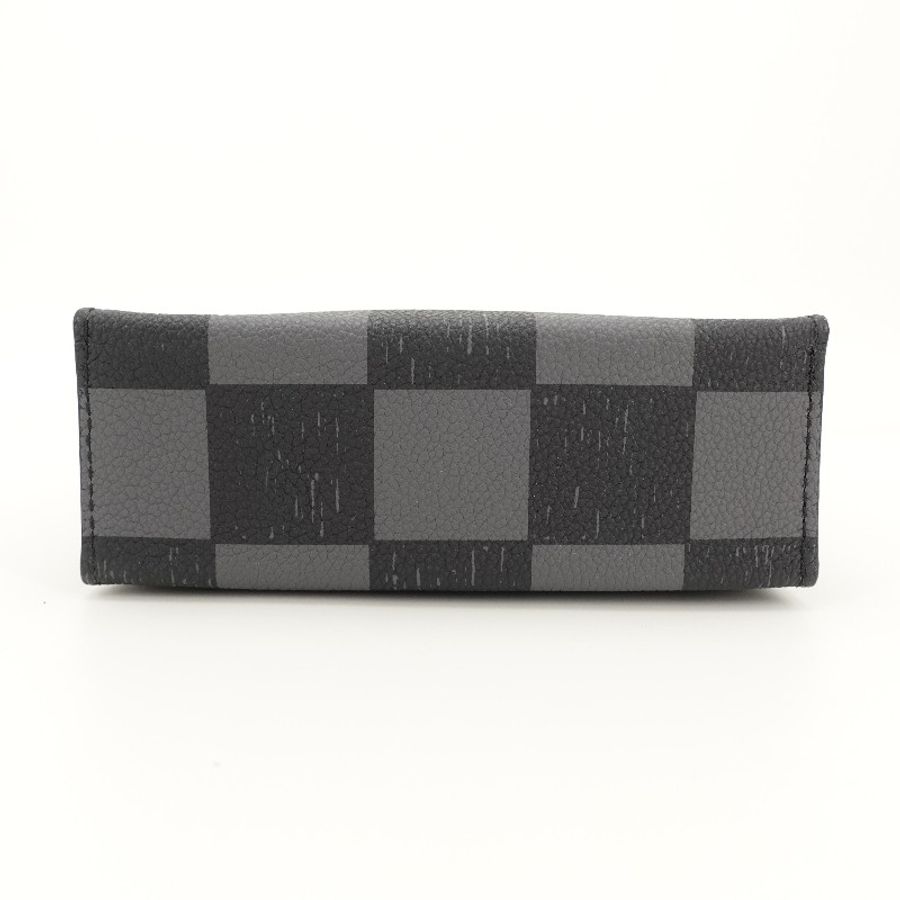 Louis Vuitton 黑色銀扣棋盤格琴譜tote bb 晶片款-3